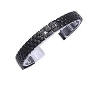 NVYRFS Women's Universal Stainless Steel Thin Watch Band Adjustable Replacement Strap 6mm-16mm Wristband(Black,14mm)