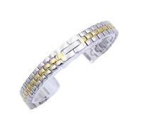 NVYRFS Women's Universal Stainless Steel Thin Watch Band Adjustable Replacement Strap 6mm-16mm Wristband(Silver gold,6mm)