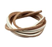 Nvzi 1 Pair 120cm Rawhide Leather Shoelaces, Thin Unisex Durable Shoestrings for Shoes & Boots，White