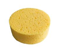 Nvzi 2 Pieces of Yellow Round Small Kitchen Microwave and Steamer Cleaning Special Absorbent Wood Pulp Cotton Sponge scouring pad 3.54 * 0.79in