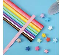 Nvzi 540 Sheets Origami Paper, Double Sided Star Paper Strips for DIY Hand Art Crafts-S01