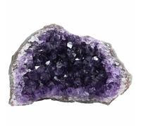 Nvzi Amethyst Crystal Rock, Real Amethyst Stone, Natural Purple Crystals and Healing Stones, Amathesis Crystal Cluster Geode, Amatista Piedra Natural, Cuarzos Originales De Energia Y Piedras(240G)