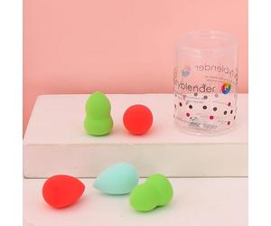 Nvzi Beauty Sponge Set 5 Pack, Makeup Blender Sponge For Liquid & Cream Makeup, Buildable Coverage, Foundation Sponge For Natural Base, Latex-Free Foam with Storage Box，Mixed color A58