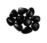 Nvzi Black Obsidian Crystal Rocks, Black Stones Bulk for Wicca, Reiki, and Energy Healing Crystals, Witchcraft Supplies, Rocks for Tumbling, Calcite Crystal, Hypnotic Gems(10Packs)
