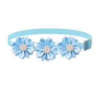 Nvzi Blue 2-Pack Adjustable Flowers Tie Collars for Pets Party Accessories for Valentine Wedding Birthday Party Puppy Embellishments
