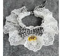 Nvzi Bow Tie Cat Collar Cute Cat Bowtie Collar Accessory for Indoor Cats Kitten and Small Dogs - Black S Size, 1 Piece