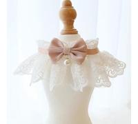 Nvzi Bow Tie Cat Collar Cute Cat Bowtie Collar Accessory for Indoor Cats Kitten and Small Dogs - Pink L Size, 1 Piece