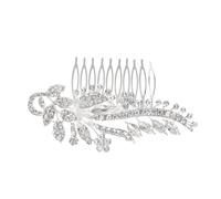 Nvzi Bride Hair Clips Flowers Wedding Hair Clips Crystal Pearl Hair Combs Clips Headpiece Gold Hair Accessories for Wedding Rhinestone Jewellery for Brides Bridesmaids