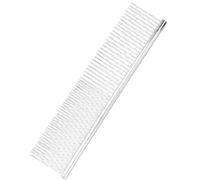 Nvzi-c 2-piece electroplated pet comb, durable and exquisite craftsmanship, straight lined grooming comb for dogs, silver (small size)