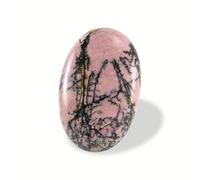 Nvzi Crystal Palm Stone, Worry Stones, Crystals and Healing Stones, Polished Rocks, Natural Gemstones, Chakra Stones for Healing Crystals Daily Use (Rhodonite)