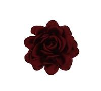Nvzi Dainty Satin Fabric Brooches for Women Rose Brooch for Party Dance Wedding Banquet Fashion Brooch for Women Dark Red Pack of 2