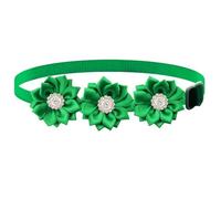 Nvzi Dark Green 2-Pack Adjustable Flowers Tie Collars for Pets Party Accessories for Valentine Wedding Birthday Party Puppy Embellishments