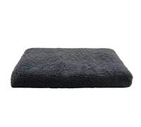 Nvzi Dark Grey Plush Pet Bed 75 * 50 * 8cm - Soft Kennel Pad Dog Mat for Sleeping - 1 Piece