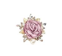 Nvzi Elegant Rose Brooch for Women Men Wedding Party Gentleman's Essentials Pin Dress Suit Accessories Gift Valentine's Day Purple A