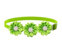 Nvzi Green 2-Pack Adjustable Flowers Tie Collars for Pets Party Accessories for Valentine Wedding Birthday Party Puppy Embellishments