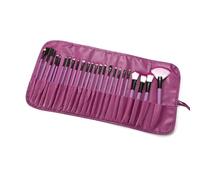 Nvzi Makeup Brush Set 24 Pcs Premium Synthetic Foundation Powder Concealers Eye shadows Blush Purple Makeup Brushes with Purple Storage Bag