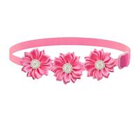 Nvzi Pink 2-Pack Adjustable Flowers Tie Collars for Pets Party Accessories for Valentine Wedding Birthday Party Puppy Embellishments