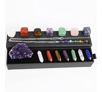 Nvzi Premium Crystals and Healing Stones Set in Display Box, Gemstones and Crystals Kit, 7 Chakra Stones, Witchcraft Supplies and Tools, Raw Crystals for Beginners, Spiritual Gifts for Women