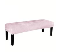 Nvzi Stretchy Velvet Bench Cover, Universal Full Coverage Piano Seat Cover Fits Length 100-140cm, 1 Piece，Pink