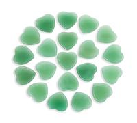 Nvzi Tumbled Polished Natural Green Aventurine Crystals Heart Stones, Crystals and Healing Stones Quartz Bulk for Wicca, Reiki, Healing Energy, Chakra Stones, Witchcraft Supplies(20Pcs)