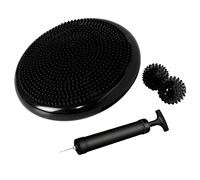 Nvzi Wobble Cushion, Balance Disc, Wiggle Seat, Balance Pads for Physical Therapy, Stability Disc, Wobble Board for Dogs, Office, Sensory Kids, Classroom with Spiky Massage Ball(Black)