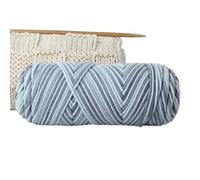 Nvzi Wool Yarn for Knitting & Crocheting Projects - Premium Hand Dyed Yarn, 100g Weight Yarn - Luxurious, Soft & Durable Wool Yarn，Light Multi Gray