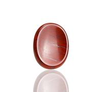 Nvzi Worry Stones Red Jasper Crystals for Kids, Chakra Crystals and Healing Stones, Oval Palm Stone, Thumb Stone, Crystals for Beginners, Spiritual Gifts for Women, Meditation Accessories (1PCS)