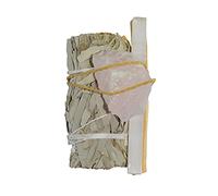NW White Sage Smudge Kit with Palo Santo, Selenite Healing Crystal for Cleansing, Energy Clearing, Spiritual Cleansing (Rose Quartz Kit)