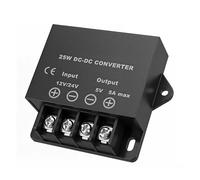 NWANSI Mini DC 12V/24V to 5V 5A 25W Step Down Module, IP68 Waterproof | Buck Regulator, High Efficiency DC Converter, Non-Isolated Voltage Supply Module for Car Truck Ship Auto LED Display