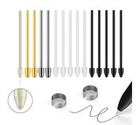 NWANTF Soft/Metal Nibs/Tips Replacement for Samsung Galaxy Tab S10+/S10 Ultra S9/S9FE+/S9 Ultra/S8/S8+/S8 Ultra/S7/S7 FE/S6/S6 Lite/S22/S23/S24 Ultra S Pen，Tips+Clip+Organizer (1+4+10 pcs Set)