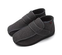 Nwarmsouth Comfy Arthritis Edema Shoes,Magic Tape shoes, patient rehabilitation nursing shoes-UK7.5_ gray,Diabetic Shoes Walking Shoe