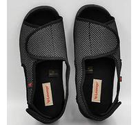 Nwarmsouth Extra Wide Slipper Diabetic Shoes,Foot shoes for valgus valgus, externally worn shoes with fat feet and swollen feet-UK7_black,Adjustable Post-op Shoes Footwear