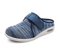 Nwarmsouth Slipper Diabetic Oedema Boot Wide,Elderly thumb valgus shoes, swollen feet adjustable slippers-2 light blue_UK4.5,Arthritis Slippers Wide Fit Shoe