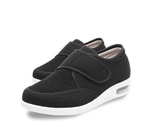 Nwarmsouth Unisex Adults Health Shoe,Foot fat adjustable shoes for the elderly, mesh diabetic shoes-UK7_black,Edema Shoes Diabetic Wide