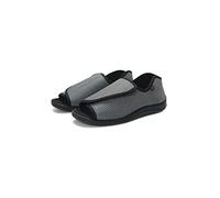 Nwarmsouth Wide Fitting Slippers,Thumb valgus walking shoes, adjustable diabetic shoes-UK7_ gray,Slippers for Swollen Feet Edema