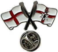 NWFlags England & Northern Ireland Pin Badge | Friendship Flag | Small Lapel Badge | Metal and Enamel
