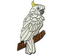NWFlags Metal Enamel Pin Badge Brooch Cockatoo Parrot Cocatuidae Bird