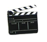 NWFlags Metal Enamel Pin Badge Brooch Movie Film Clapper Board