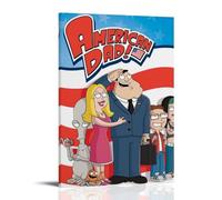 NWFWZP American Dad! Classic Popular Anime And Animation Canvas Poster Wall Art Decorative Painting Bedroom Painting Posters 20x30inch(50x75cm) Frame-style
