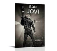 NWFWZP Bon Jovi Popular Singers Legendary Singers Music Masters Canvas Poster Wall Art Decorative Painting Bedroom Painting Posters 12x18inch(30x45cm) Frame-style