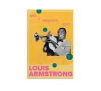 NWFWZP Louis Armstrong Popular Singers Legendary Singers Music Masters Canvas Poster Wall Art Decorative Painting Bedroom Painting Posters 20x30inch(50x75cm) Unframe-style