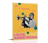 NWFWZP Louis Armstrong Popular Singers Legendary Singers Music Masters Canvas Poster Wall Art Decorative Painting Bedroom Painting Posters 20x30inch(50x75cm) Frame-style