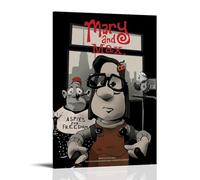 NWFWZP Mary And Max Classic Popular Anime And Animation Canvas Poster Wall Art Decorative Painting Bedroom Painting Posters 24x36inch(60x90cm) Frame-style