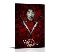 NWFWZP V for Vendetta Popular Classics Movies And TV Series Canvas Poster Wall Art Decorative Painting Bedroom Painting Posters 12x18inch(30x45cm) Frame-style