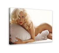 NWGACS Actress Christina María Aguilera 12 Canvas Poster Bedroom Decor Sports Landscape Office Room Decor Gift Frame-style 08x12inch(20x30cm)