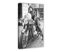 NWGACS Female Singer Francoise Hardy 1 Canvas Poster Wall Art Decor Print Picture Paintings for Living Room Bedroom Decoration Frame-style 20x30inch(50x75cm)