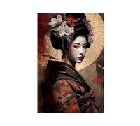 NWGACS Japan Geisha 11 Canvas Poster Wall Art Decor Print Picture Paintings for Living Room Bedroom Decoration Unframe-style 16x24inch(40x60cm)