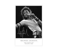 NWGACS Michael Jackson Autograph Canvas Poster Bedroom Decor Sports Landscape Office Room Decor Gift Unframe-style 12x18inch(30x45cm)