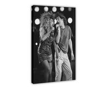 NWGACS Mick Jagger And Tina Turner Canvas Poster Bedroom Decor Sports Landscape Office Room Decor Gift Frame-style 16x24inch(40x60cm)