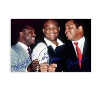NWGACS Muhammad Ali Joe Frazier George Foreman Canvas Poster Bedroom Decor Sports Landscape Office Room Decor Gift Unframe-style 12x18inch(30x45cm)